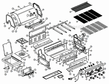 Part Location Diagram of 23209-911 Broil King SHELF FRONT RHS BLK